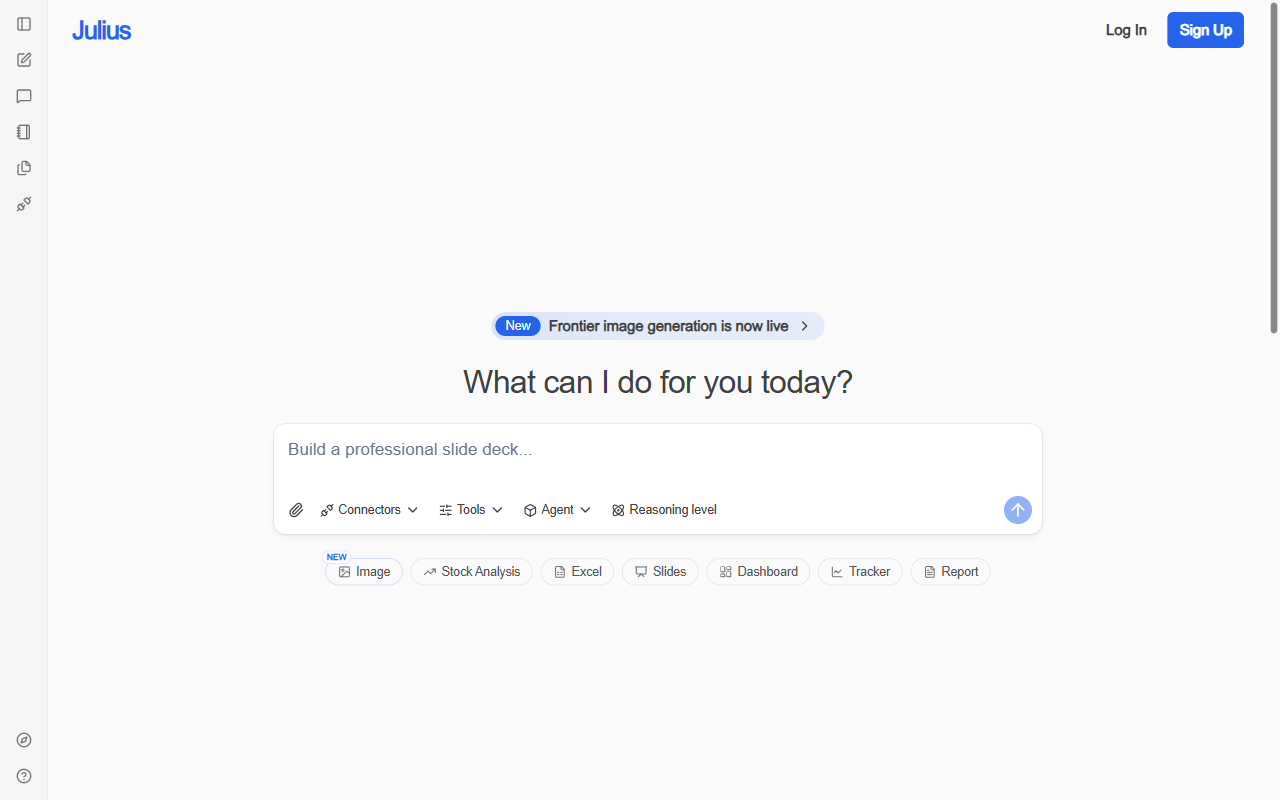 Julius AI — conversational AI interface for data analysis